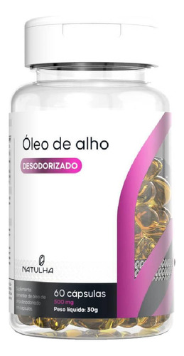 Óleo De Alho Desodorizado 500mg 60 Cápsulas - Natulha