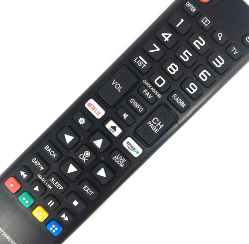 Imagem 4 de 8 de Controle Remoto Universal Para Smart Tv Samsung LG Netflix