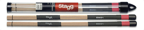 Palillos Stagg Sms1 Hot Rods Light con Estuche - Color Marrón Claro Tamaño Standard