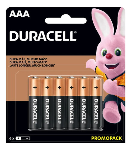 Pilas Duracell Aaa Pack 6 Unidades Rhino!
