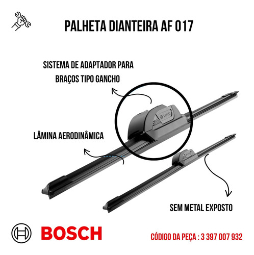 Limpador Parabrisa Bosch Palheta Fiat Palio Adventure Fire
