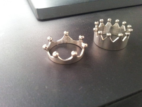 Par Anillos Reyes Rey Reina Plata Corona Pareja 0.925 Envio 