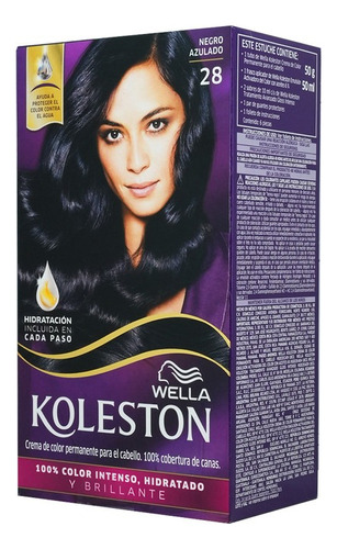  Tintura Koleston Wella Crema #28 Negro Azulado 50 Gr Tono 1 Negro