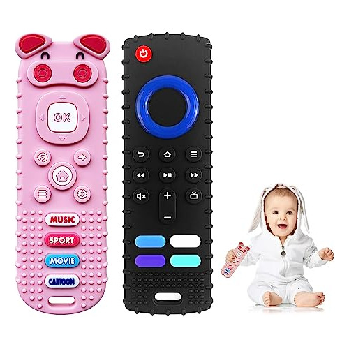 2-pack Silicone Baby Teething Toys, Tv Remote Teethers ...