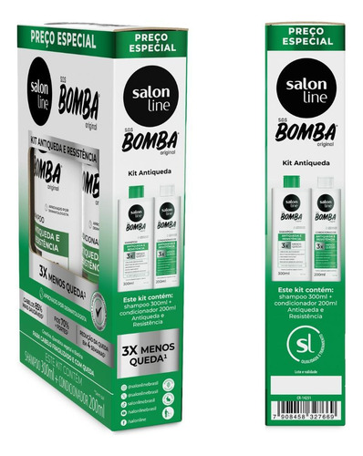 Kit Shampoo + Condicionador Sos Bomba Antiqueda Salon Line