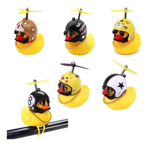 Patito Pato Casco Hélice Coche Decoración Bici Moto 5 P
