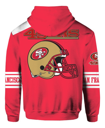 Sudadera De Moda Con Capucha Deportiva Informal De La Nfl