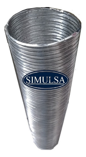 Paq. 2 Ducto Flex Aluminio De 6 Pulgada Y 1 Niples / Simulsa
