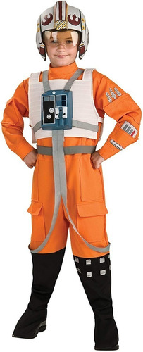 Disfraz De Piloto X-wing Star Wars Para Niño, Talla Grande