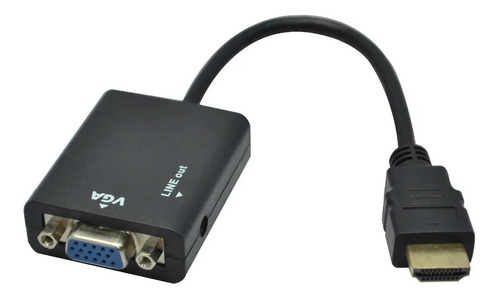 Cable Adaptador Activo Hdmi A Vga Con Salida De Audio