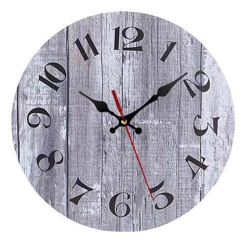 Relojes Colgantes Reloj De Pared De Madera Silencioso Gris