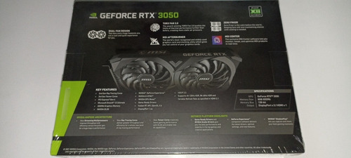 Imagen 2 de 6 de Rtx 3050 Msi Tarjeta De Vídeo Gddr6 8gb