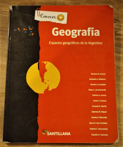 Geografía Conocer+  Santillana