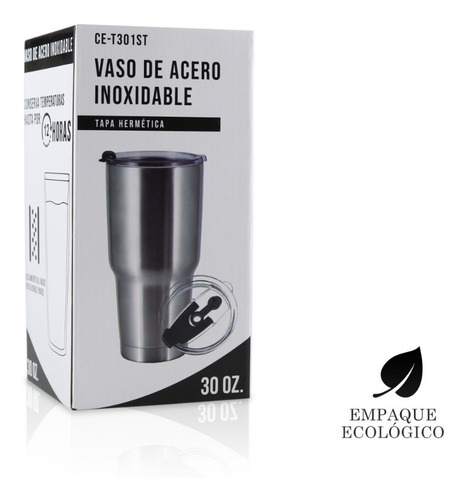 Imagen 10 de 10 de Vaso Termo Acero Inoxidable P/cafe 30oz Térmico Frío Calient
