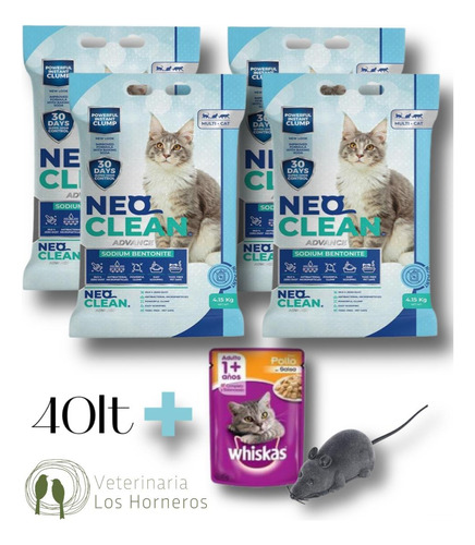 Arena Sanitaria Neoclean Aglomerante 40lts + Regalos!!