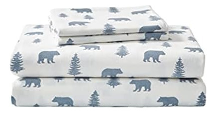 Eddie Bauer - Sábanas King, Juego De Cama De Franela De Algo