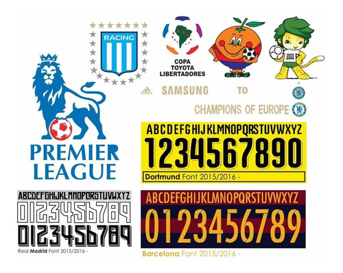 Números Tipografías Fútbol Futboleras Vectores Y Más!