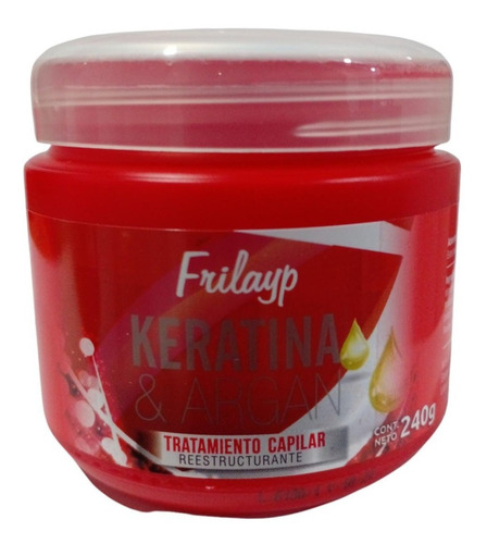 Mascara Baño De Crema Keratina Y Argan Frilayp X 240