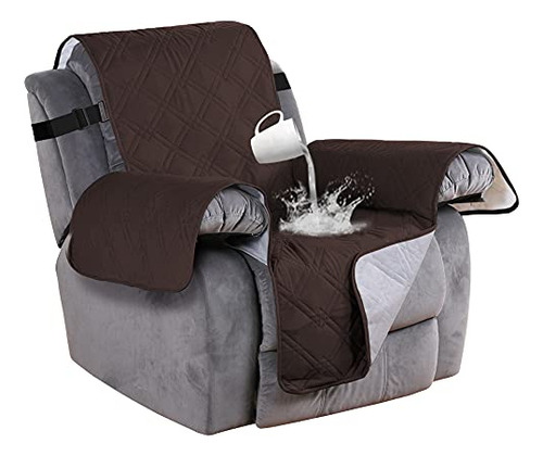 Funda De Sillón Reclinable 100% Impermeable Para Cuero Marró