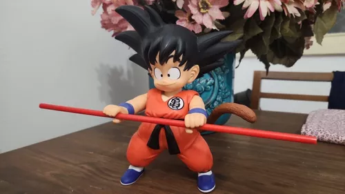 Action Figure Boneco Dragon Ball Goku criança c/ bastão