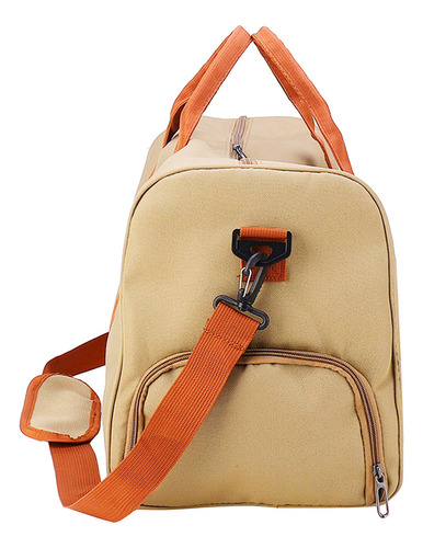 Maletas Deportivas Gimnasio Viaje Hombre Y Mujer Color Caqui Diseño De La Tela Liso