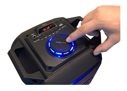 Imagen 3 de 3 de Parlante Mlab Funky Disco 3000w Bluetooth Con Micrófono Negro