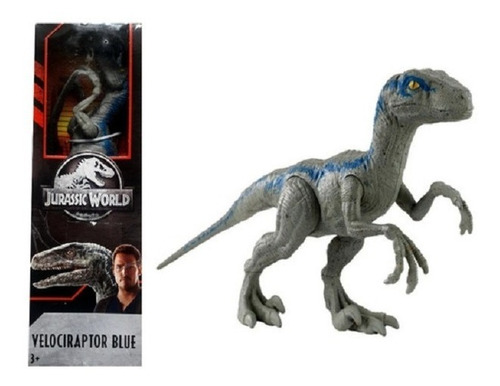 Imagen 3 de 4 de Jurassic World Dinosaurio Velociraptor Blue 30 Cm Mattel