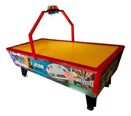 Air Hockey De Mesa Con Monedero / Incluye Discos Y Mazos