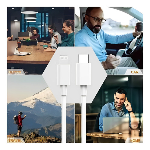 Cable Tipo C A iPhone 2 Metros Cable De Carga Rapida Usb C