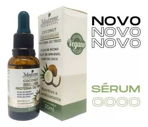 Sérum Capilar Coco E Proteína Do Trigo 30ml Maycrene