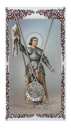 Colgante De Medalla De Peltre De Santa Juana De Arco