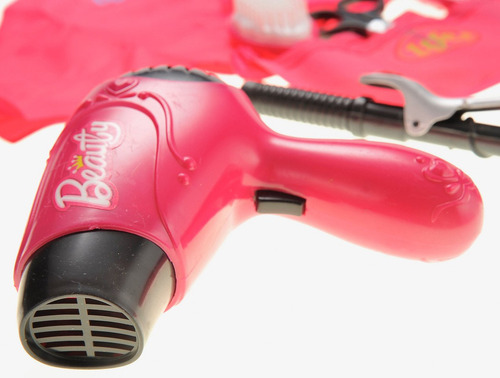Juego De Salón De Belleza Rosa Para Niñas Kit De Peluquería