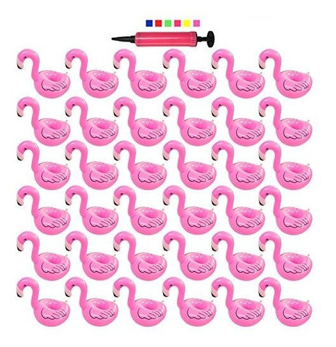 Flotadores Bebida Inflables Flamingo 36u.