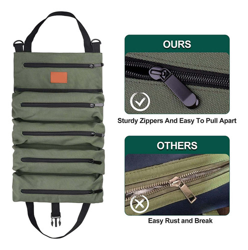 Herramienta Bolsa Enrollable Rollo Organizador Herramientas