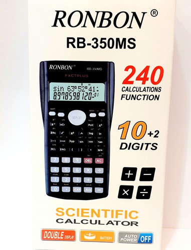 Calculadora Cientifica 10 Mas 2 Digitos Y 240 Funciones.