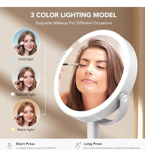 Espejo De Maquillaje 8 Con Luces, Espejo De Aumento Con Luz,