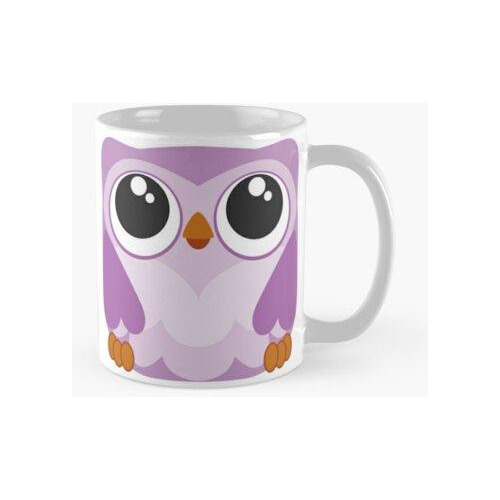 Taza Hermoso Búho Lila Calidad Premium