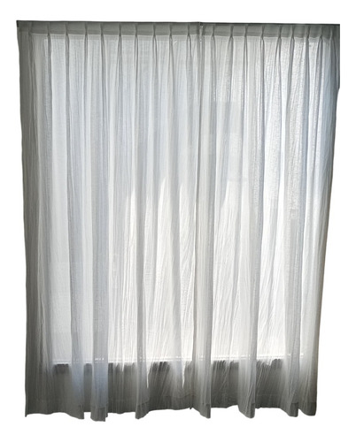 Cortina Voile Lino Pellizco Doble 2.50 X 2.00