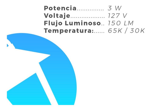 Imagen 4 de 4 de Lampara Led Blanca De Cortesia Para Escalera 3w Luz Calida