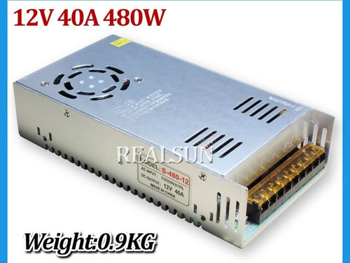 Fuente 12v 40a 480w Adaptador Regulador Cinta Led Cctv Supli