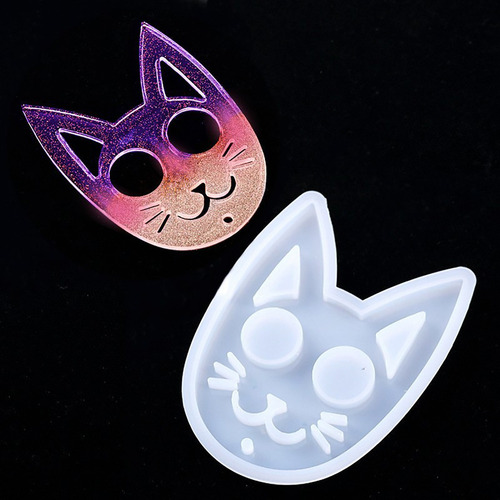 Molde De Llavero De Gato De Autodefensa, Cristal Epoxi Resin