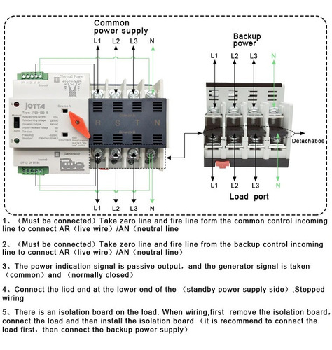 Imagen 4 de 5 de Transfer Modulo Ats 4 Fases 110volt 100 Amp Planta Electrica
