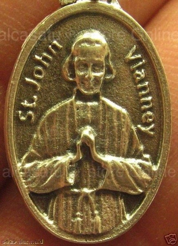 10 Medallas Dije San Juan Maria Vianney Santo Religion 22mm