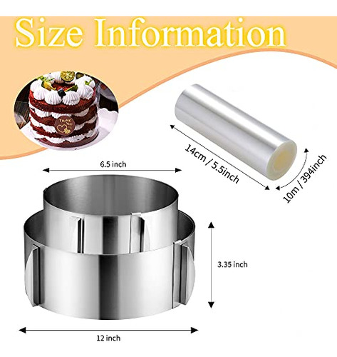 Anillo Para Pasteles Y Molde Para Mousse Con Juego De Collar