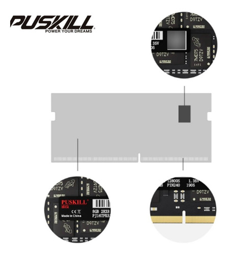 Memoria Ram 8gb Ddr3l 1600s - Puskill