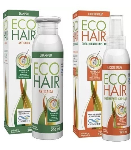 Eco Hair Combo Anticaida Crec Cabello Locion+shampoo Ecohair