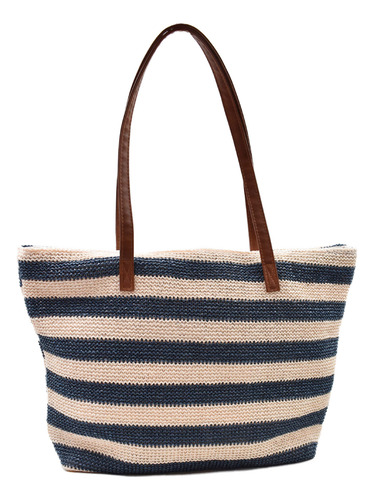 Bolsa De Playa De Rayas Amplia Y Cómoda