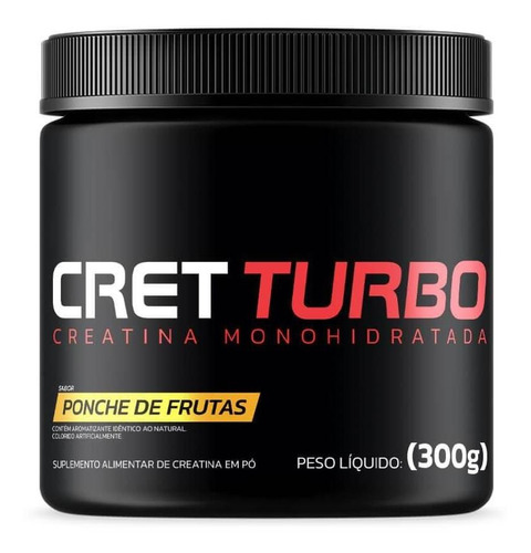 Creatine Com Sabor - Cret Turbo - 300g - Ponche De Frutas