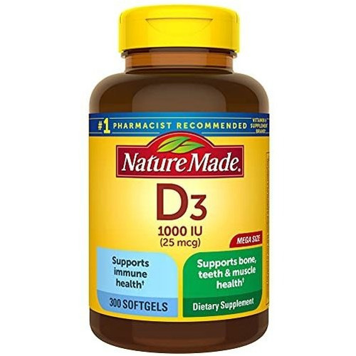 Nature Made Vitamin D3, 300 Capsulas Blandas, Vitamina D 1