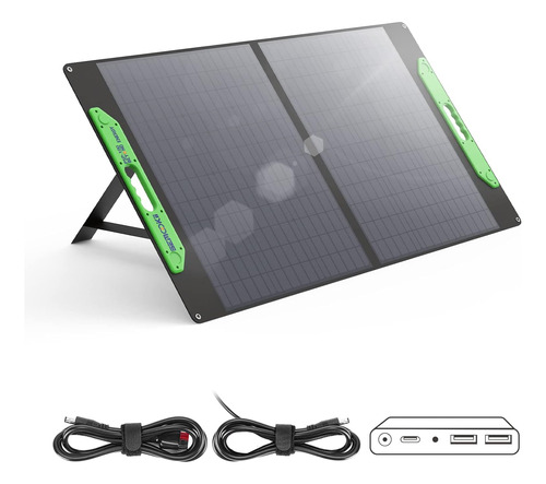 100w Panel Solar Portátil, Cargador Solar Plegable Kic...